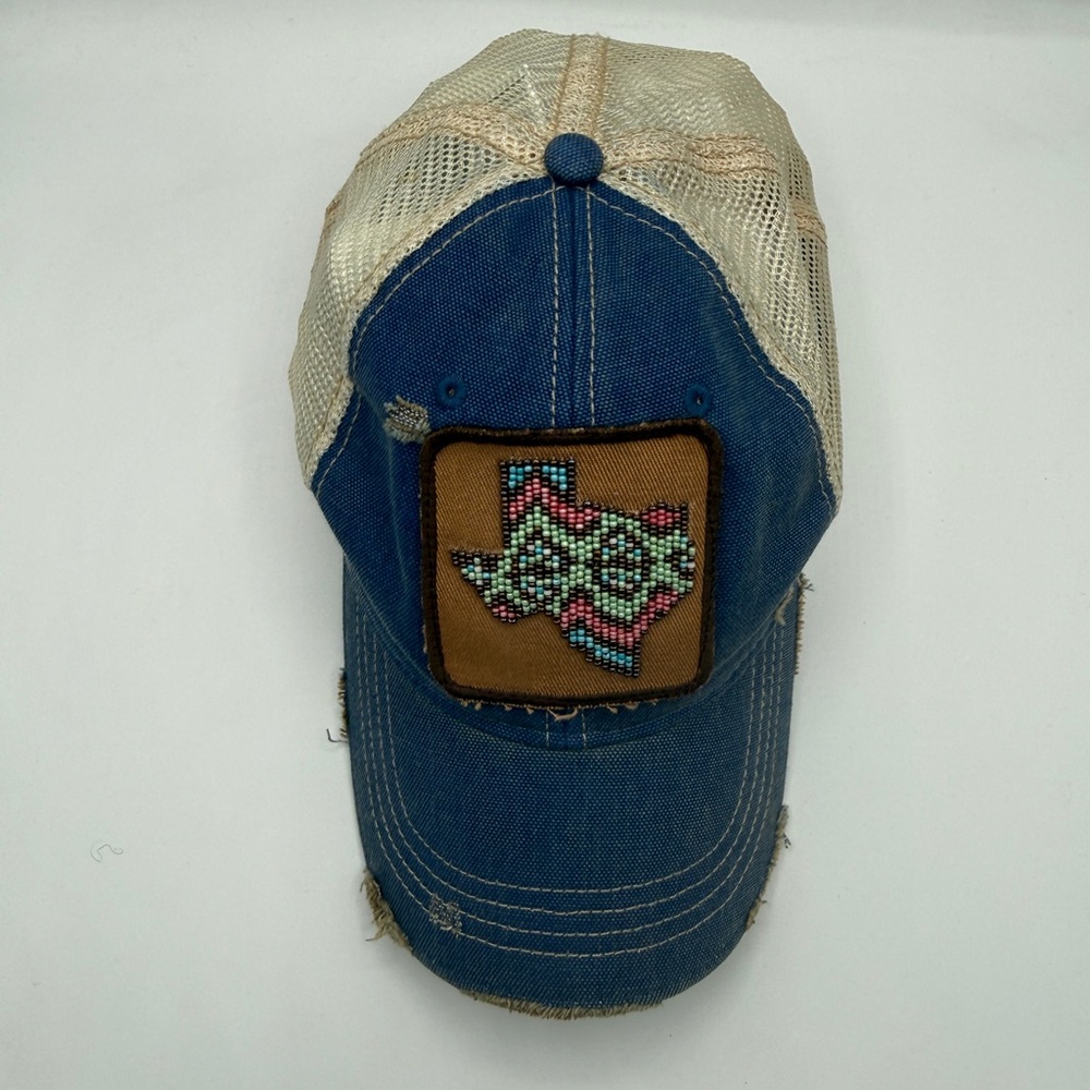 Judith March Blue Denim Texas Trucker Hat